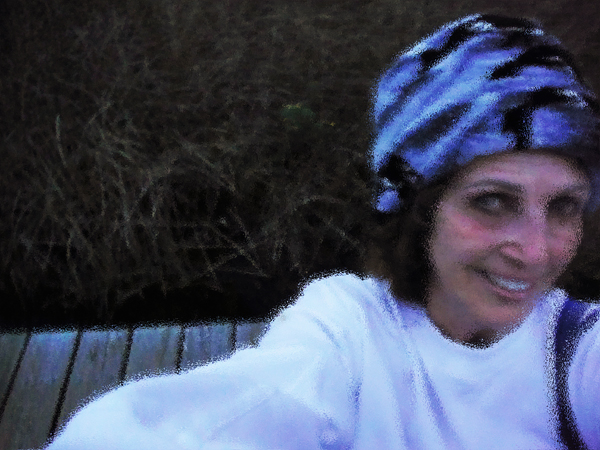 Karen Duquette at Liard River Hot Springs